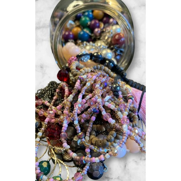 Jewelry Jar - Quart Size of All Wearable Pieces -1 - Picture 2 of 4